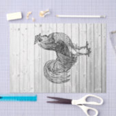 Papier Mousseline Coq de ferme Barre Patinée Bois 1 Découpage (Artisanat)