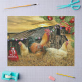 Papier Mousseline Coq de Noël Hen Barn Coop Farm (Artisanat)