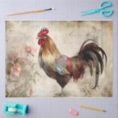 Papier Mousseline Coq deux (Artisanat)
