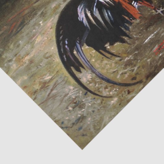 Papier Mousseline Coq/Gaulois/Rooster (Détail)