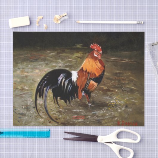 Papier Mousseline Coq/Gaulois/Rooster (Artisanat)