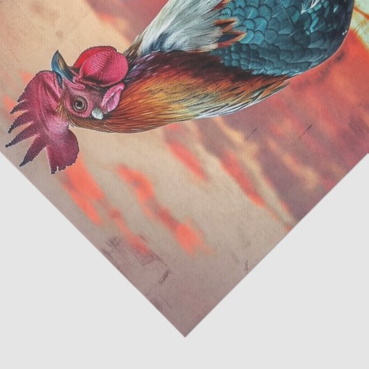 Papier Mousseline Coq Lyfe18 (Détail)
