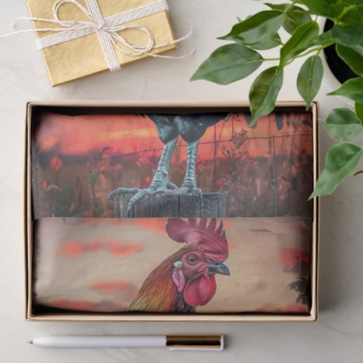Papier Mousseline Coq Lyfe18 (Cadeau)