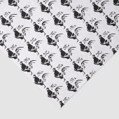 Papier Mousseline Coq noir Croisant l'alarme du bon matin (Détail)