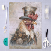 Papier Mousseline Coq Steampunk (Artisanat)