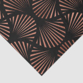 Papier Mousseline Coques d'or rose sur la page de découpage noire (Détail)