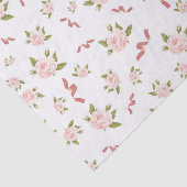 Papier Mousseline Coquette féminine plastique floral rose ruban (Détail)