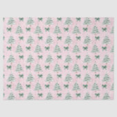 Papier Mousseline Coquette Pink Christmas Tree Tissue Paper (Recto)