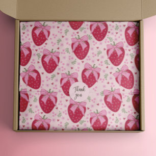 Papier Mousseline Coquette Strawberry Valentine