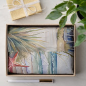 Papier Mousseline Coquillage sur la plage (Cadeau)