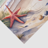 Papier Mousseline Coquillage sur la plage (Détail)