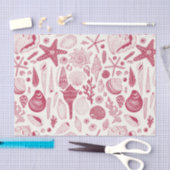 Papier Mousseline Coquillages à Viva Magenta - Couleur de l'année 20 (Artisanat)