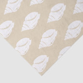 Papier Mousseline Coquillages et Taupe blancs côtiers (Détail)