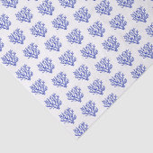 Papier Mousseline Corail bleu et blanc (Détail)