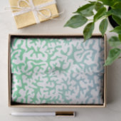 Papier Mousseline Corail Ombre de vert bleu (Cadeau)