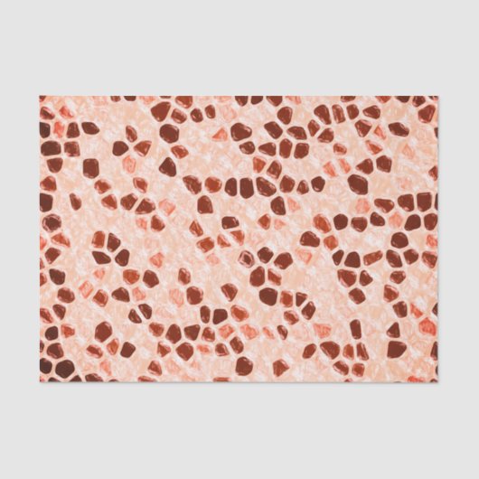 Papier Mousseline Corail rose Brown (Recto)