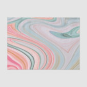 Papier Mousseline corail rose vif menthe vert arc-en-ciel tourbillon (Recto)