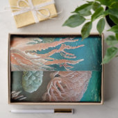 Papier Mousseline Coral Reef Après-Midi, Design 3 (Cadeau)