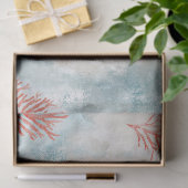 Papier Mousseline Coral Reef Seashells & Aqua Waves Pattern (7) (Cadeau)
