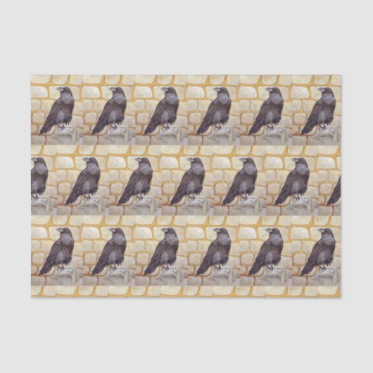 Papier Mousseline Corbeau (Recto)