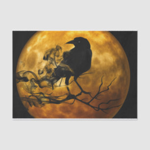 Papier Mousseline Corbeau au clair de lune