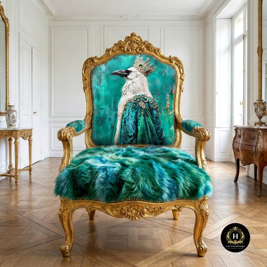 Papier Mousseline Corbeau blanc dans la découpage Turquoise de ferme