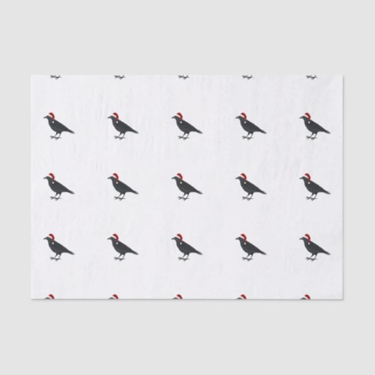 Papier Mousseline Corbeau de Noël (Recto)