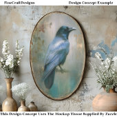 Papier Mousseline Corbeau Éthéré, Fond Texturé Découpage EQ8R