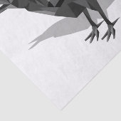 Papier Mousseline Corbeau géométrique Cubiste noir et blanc Triangle (Détail)