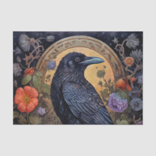 Papier Mousseline Corbeau noir foncé gothique