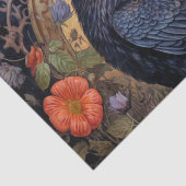 Papier Mousseline Corbeau noir foncé gothique (Détail)