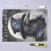 Papier Mousseline Corbeau noir mystique (Artisanat)