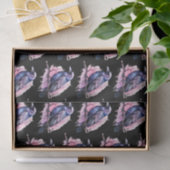 Papier Mousseline Corbeau noir sur un Motif d'illustration de branch (Cadeau)