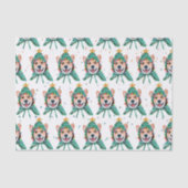 Papier Mousseline Corgi Chien race Noël (Recto)