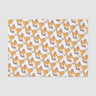 Papier Mousseline Corgi heureux