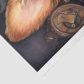 Papier Mousseline Corgi Steampunk 1 papier découpage (Détail)