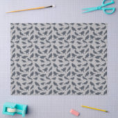 Papier Mousseline Corneilles Noires Oiseaux Gris Motif (Artisanat)