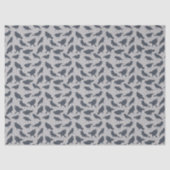 Papier Mousseline Corneilles Noires Oiseaux Gris Motif (Recto)
