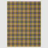 Papier Mousseline Cornouailles National Tartan Jaune et Noir Plaid (Recto)