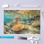 Papier Mousseline Corral de mer profonde, rêves hippocampes (Artisanat)