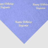 Papier Mousseline Correspondance Bleu Blanc (Détail)