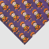 Papier Mousseline Costume Citrouille d'Halloween pour enfants (Détail)