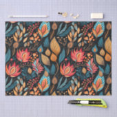 Papier Mousseline Cosy Automne Floral Print Digital Folk Art (Artisanat)