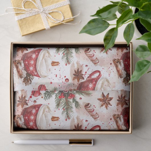 Papier Mousseline Cosy Christmas Hot Cocoy (Cadeau)