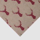 Papier Mousseline Cosy Modern Deer Kraft Plaid Noël (Détail)