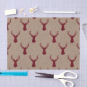 Papier Mousseline Cosy Modern Deer Kraft Plaid Noël (Artisanat)