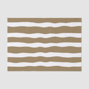 Papier Mousseline Cosy moderne brun cacao rayures ondulées Découpage