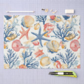 Papier Mousseline Côtière rustique - Coquillages, Starfish, Reef (10 (Artisanat)