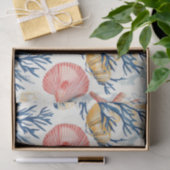 Papier Mousseline Côtière rustique - Coquillages, Starfish, Reef (10 (Cadeau)