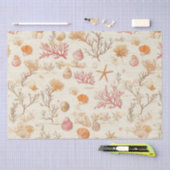 Papier Mousseline Côtière rustique - Coquillages, Starfish, Reef (5) (Artisanat)